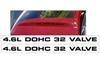 2003-04 Mustang Mach 1 Hood Decal Set - 4.6L DOHC 32 VALVE